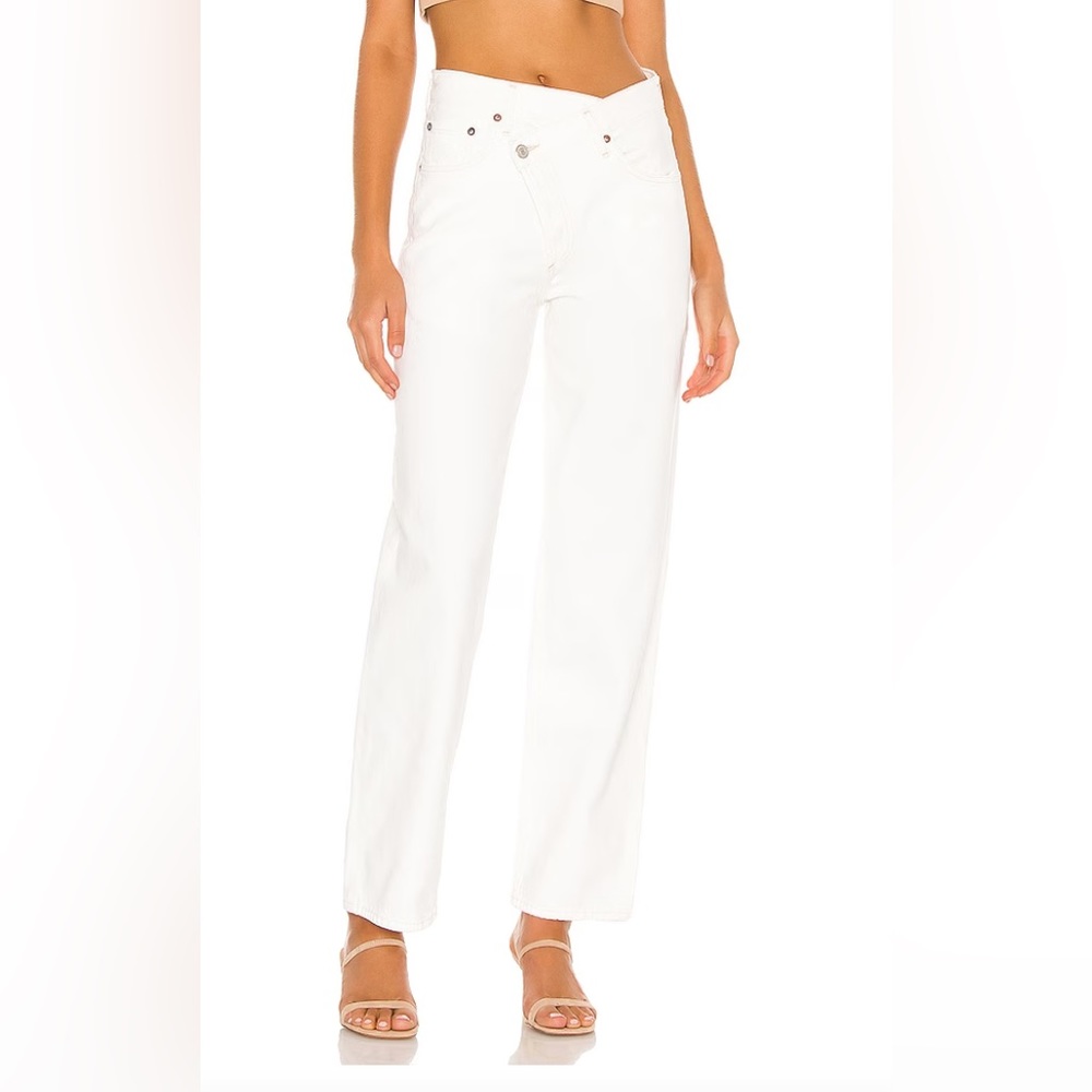 AGOLDE cross cross Jeans. Size 25. White